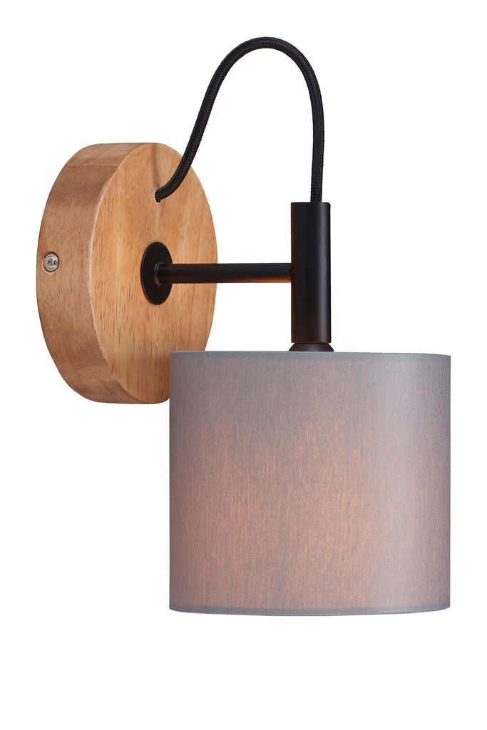 Luce a parete Ø 12,5 cm 1x exkl. E14 25W grigio